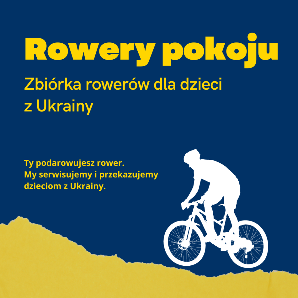 Plakat akcji zbiórki rowerów